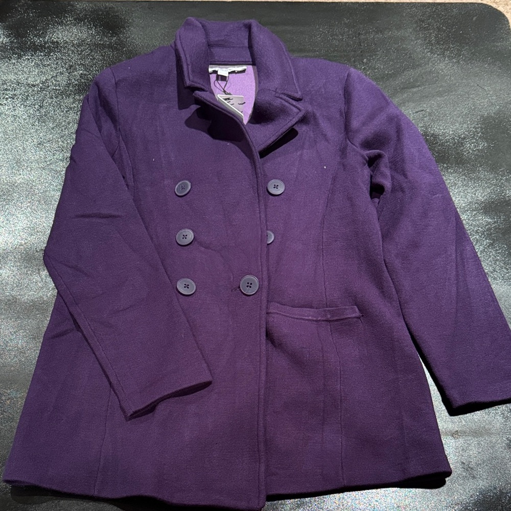 Chicos sz large pea coat nwt